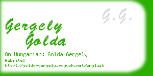 gergely golda business card